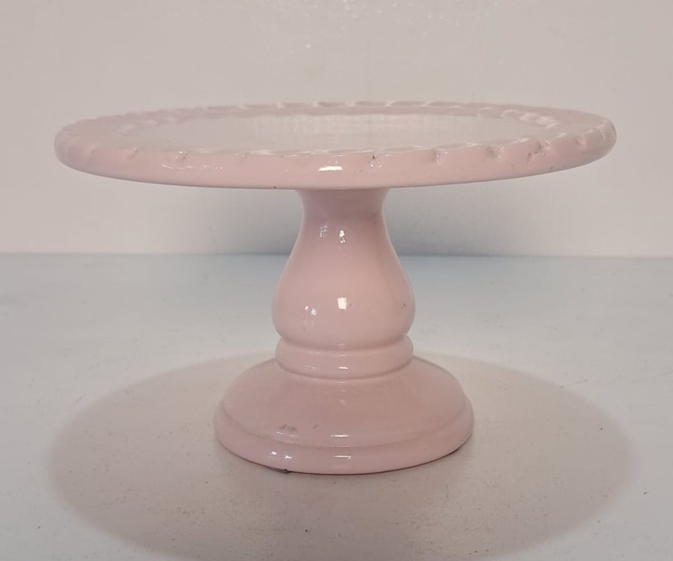 Bandeja Rosa Candy de Louça P - Stefane Sales 