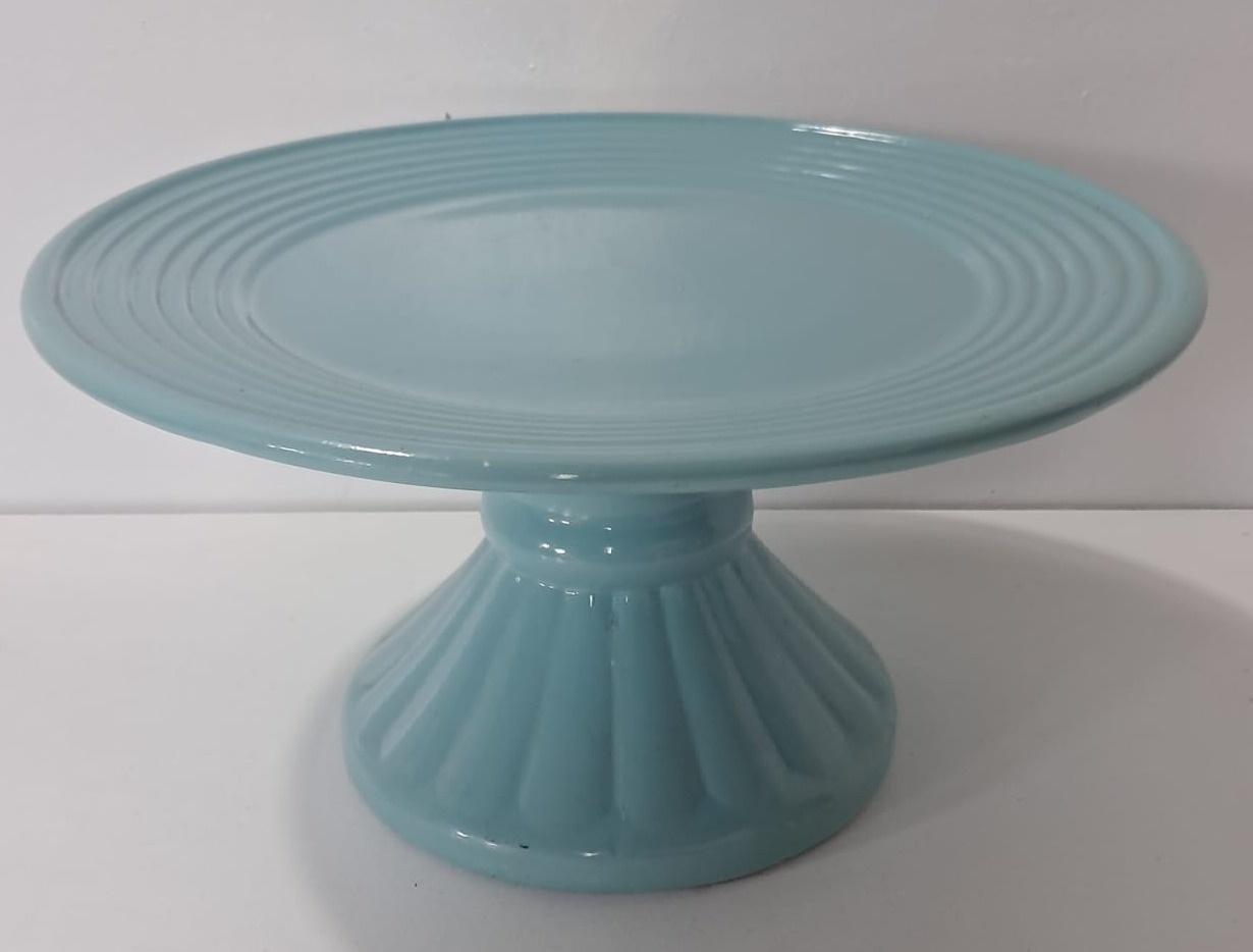 Boleira Azul Candy de Louça 28Cm - Stefane Sales 