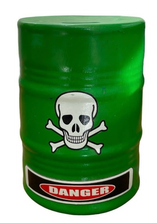 Galão Decorativo Verde de Inflamável de Louça - Stefane Sales 