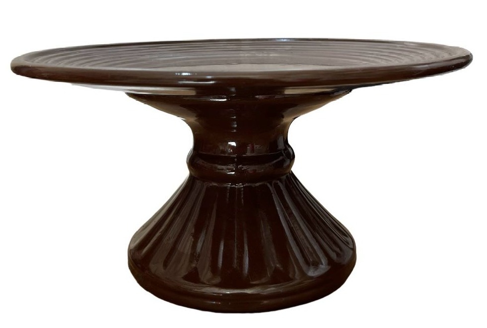 Boleira Marrom de Louça 28Cm - Stefane Sales 