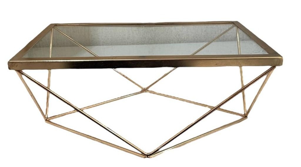 Bandeja Linha de Luxo de Vidro E Metal Dourado - Stefane Sales 