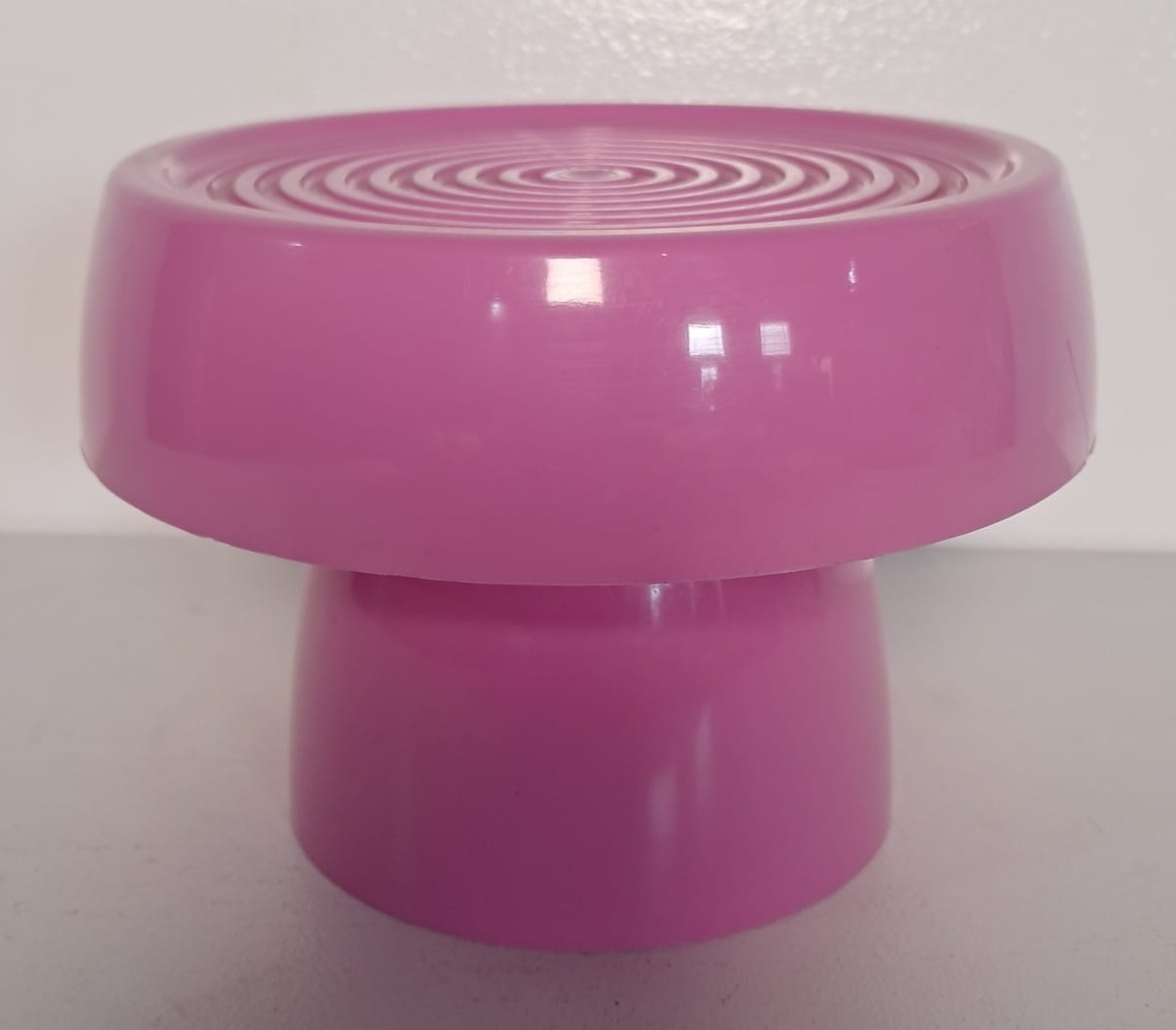 Bandeja Cogumelo Riscada Rosa Candy de Plástico - Stefane Sales 