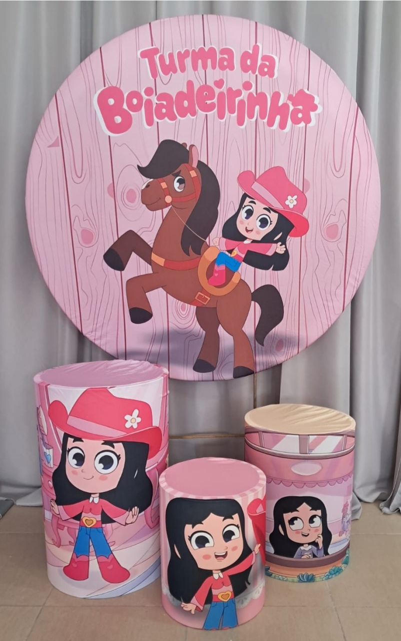 Painel E Capas Turma da Boiadeirinha Rosa - Stefane Sales 