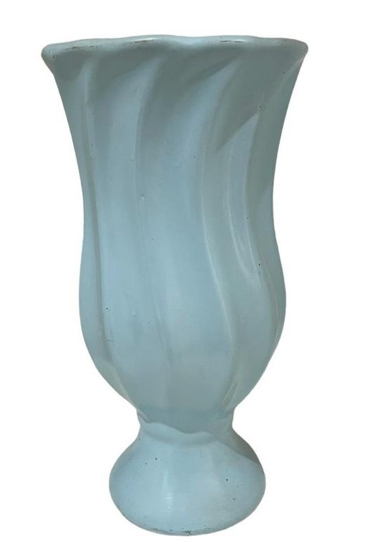 Vaso Azul Candy Médio de Louça 28Cm - Stefane Sales 