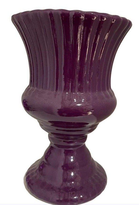 Vaso Roxo de Louça 24Cm - Stefane Sales 