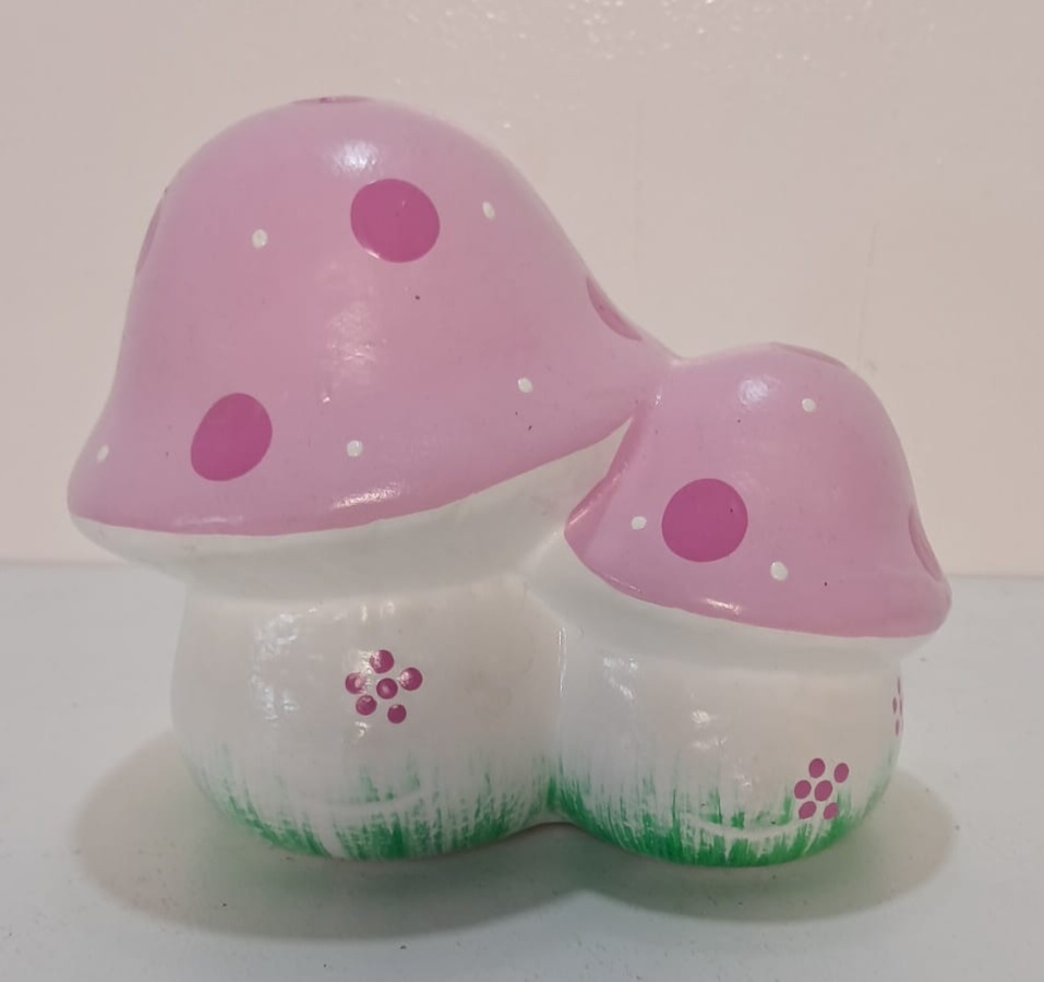Cogumelo Decorativo de Louça - Stefane Sales 