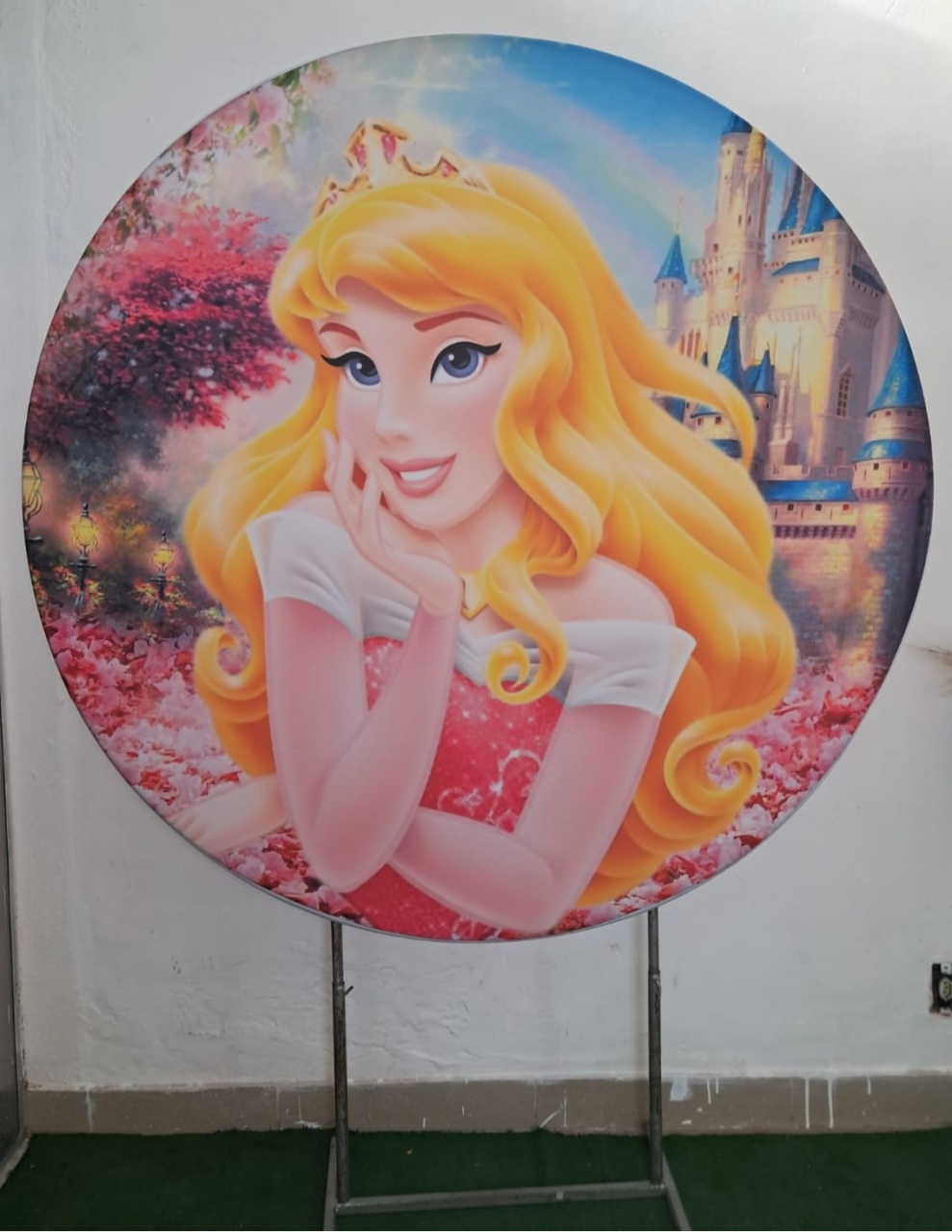 Painel A Princesa Adormecida Rosa - Stefane Sales 