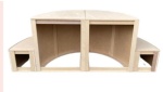 Mesa Oval Com Jardineira Cru - imagem 2