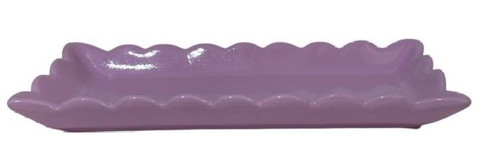 Bandeja Rasteira Lilás Candy de Louça - Stefane Sales 