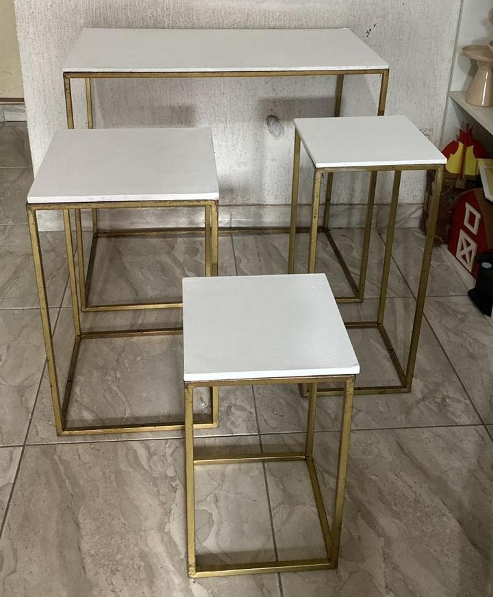 Kit de Mesa de Ferro Dourada - Stefane Sales 