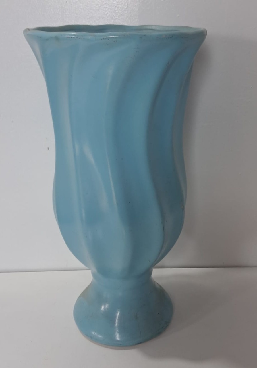 Vaso Azul Celeste de Louça Gg 35Cm - Stefane Sales 