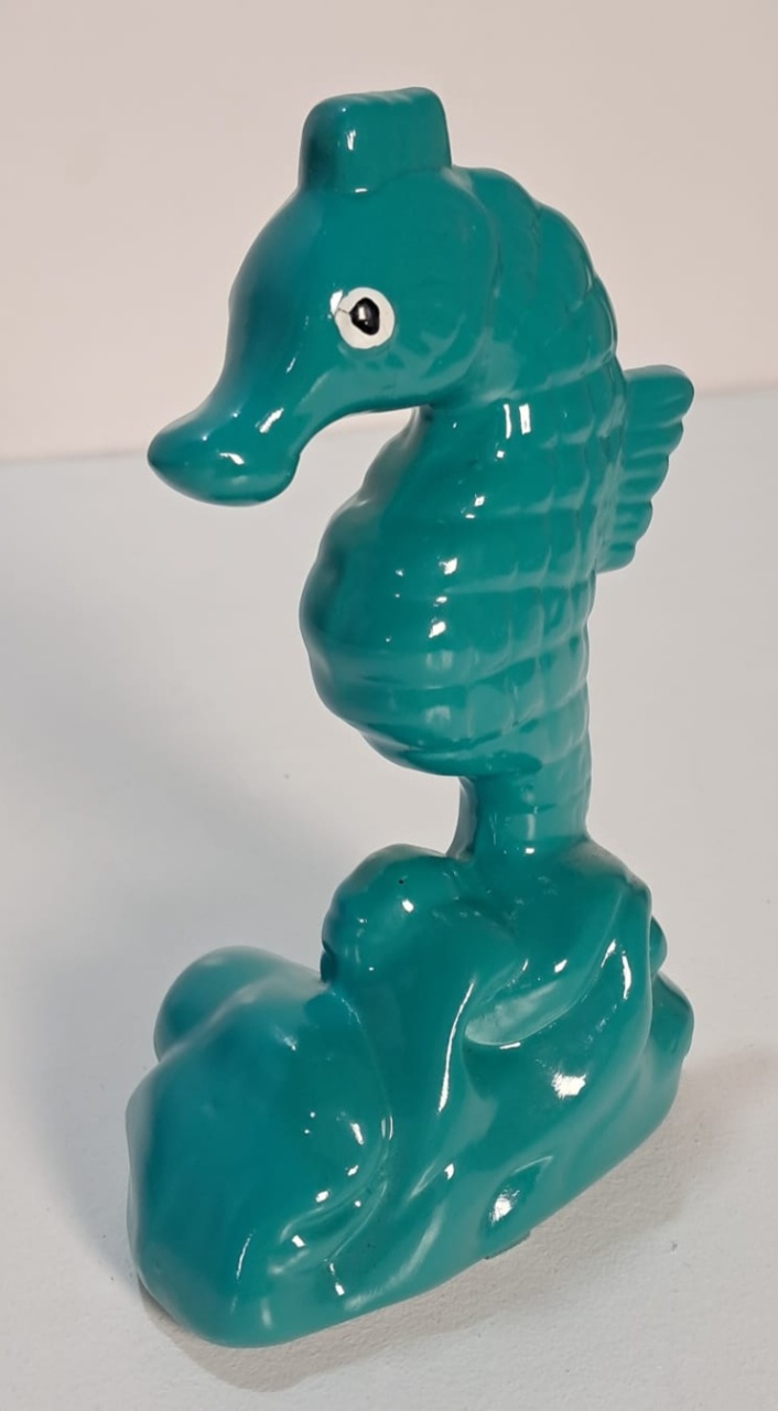 Mini Cavalo Marinho Verde Tiffany de Louça - Stefane Sales 