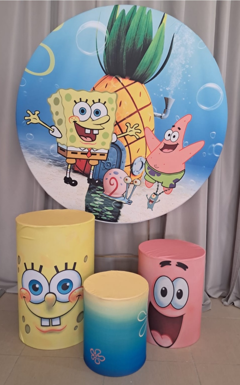 Painel E Capas Bob Esponja - Stefane Sales 
