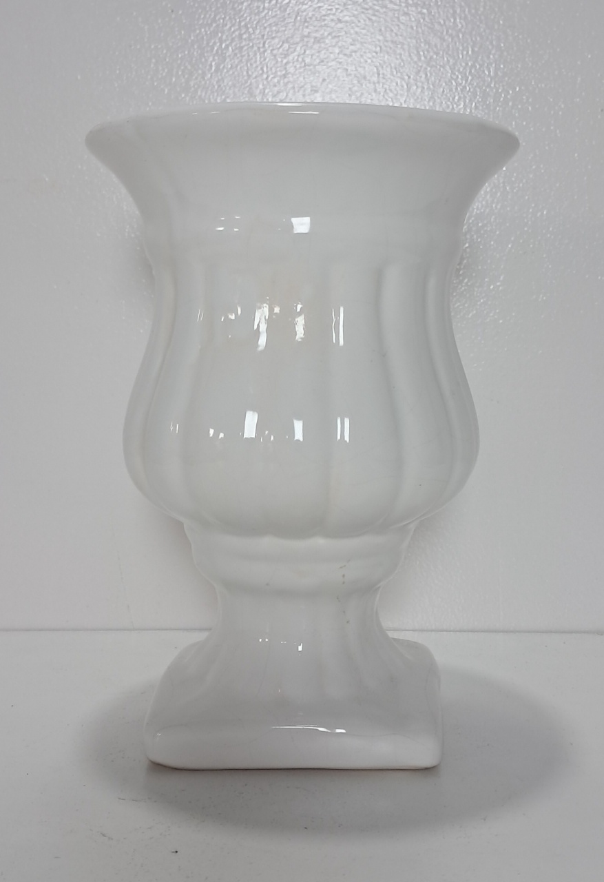 Vaso Branco de Louça 22Cm - Stefane Sales 