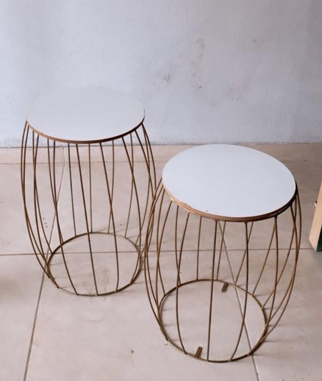 Mesa Garden de Ferro Dourada - Stefane Sales 
