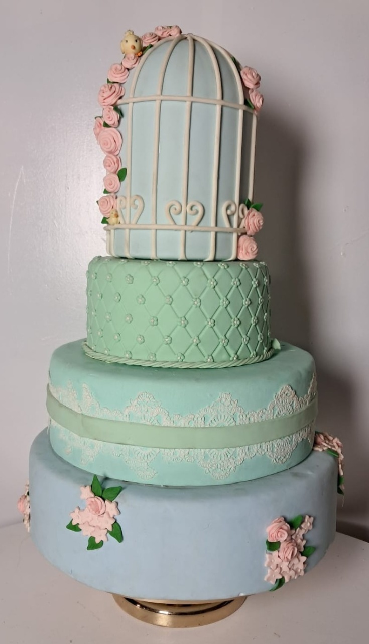 Bolo Fake de Jardim Verde Candy - Stefane Sales 