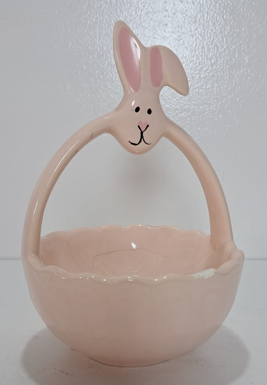 Cesta de Páscoa de Louça Decorativa - Stefane Sales 