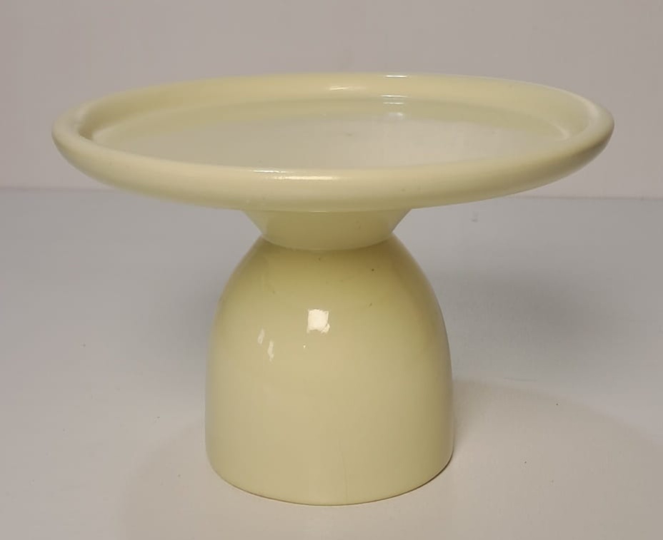 Bandeja Cone Amarelo Candy de Louça - Stefane Sales 