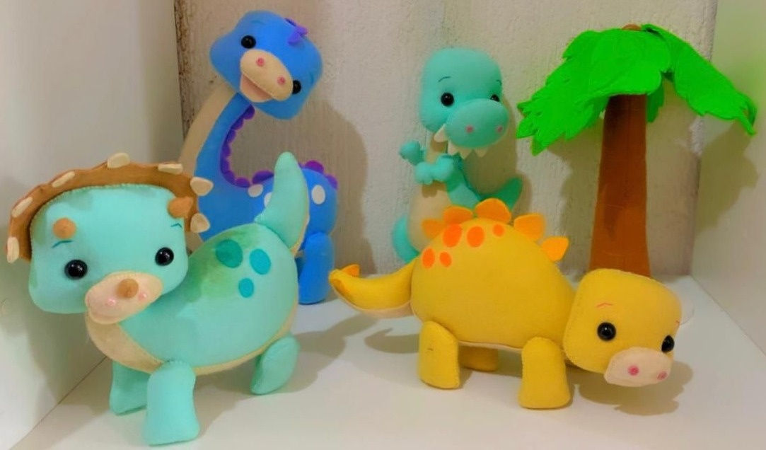 Kit Dinobaby de Feltro - Stefane Sales 