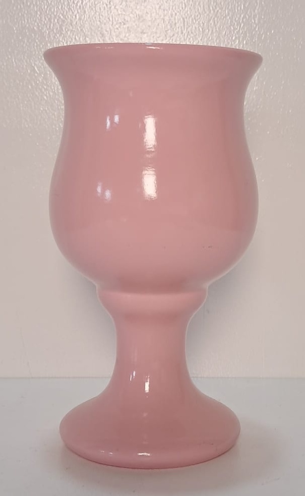 Vaso Rosa Candy de Louça 22Cm - Stefane Sales 