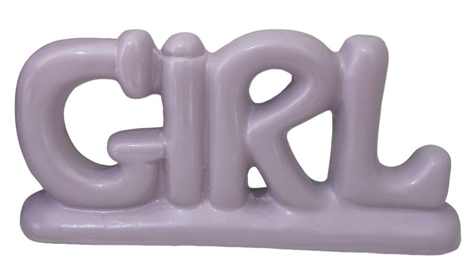 Palavra Girl Lilás Candy de Louça - Stefane Sales 
