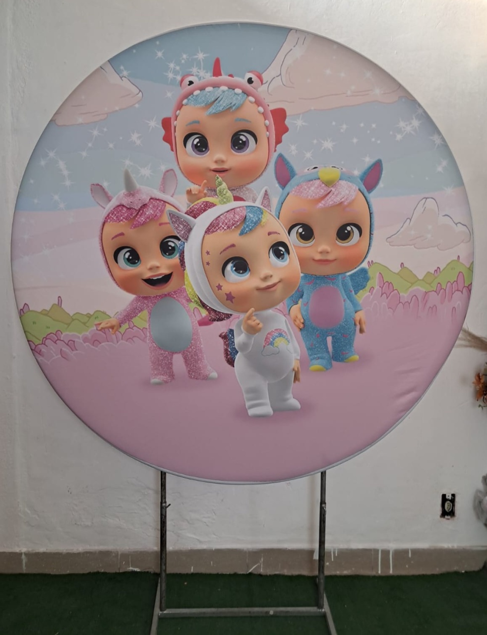 Painel Cry Babies Rosa - Stefane Sales 