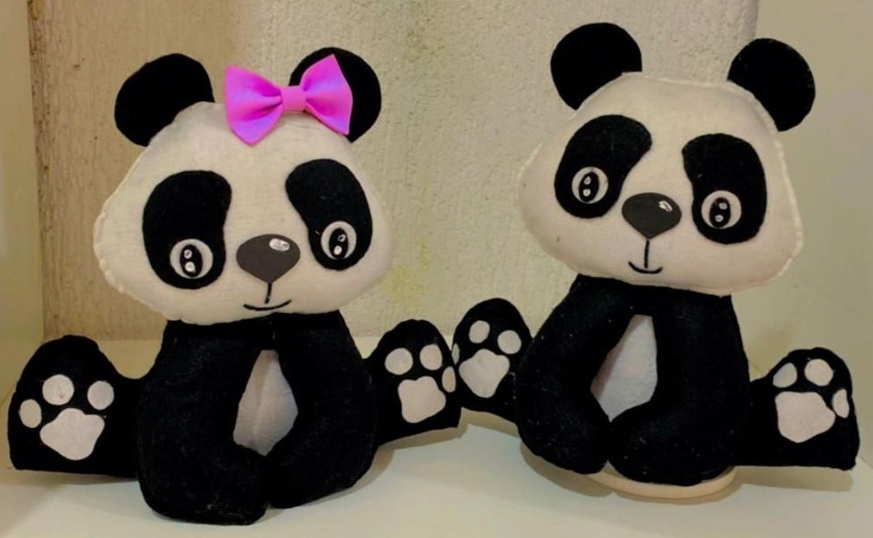 Kit Pandas de Feltro - Stefane Sales 