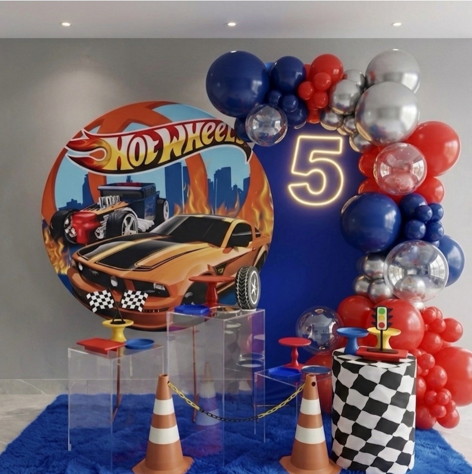 Decoração Com Balão - Hotweels - Me Pegue Monte
