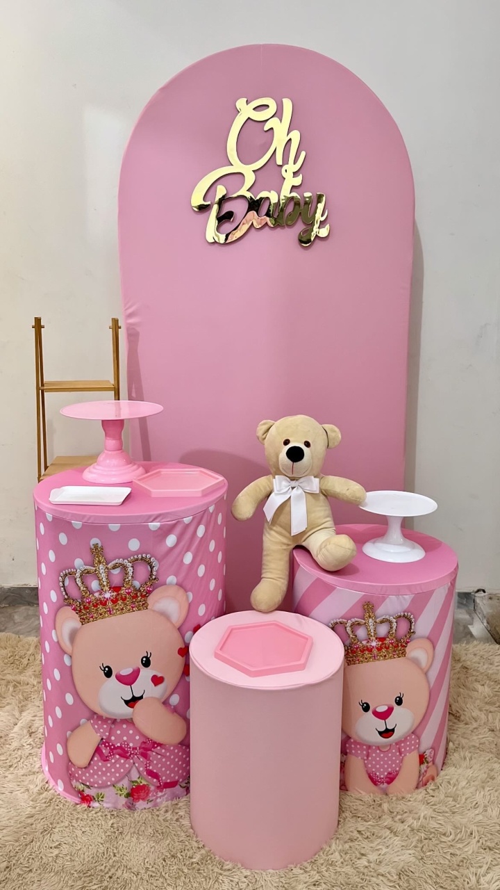 Ursinha Rosa Com Placa  - Me Pegue Monte