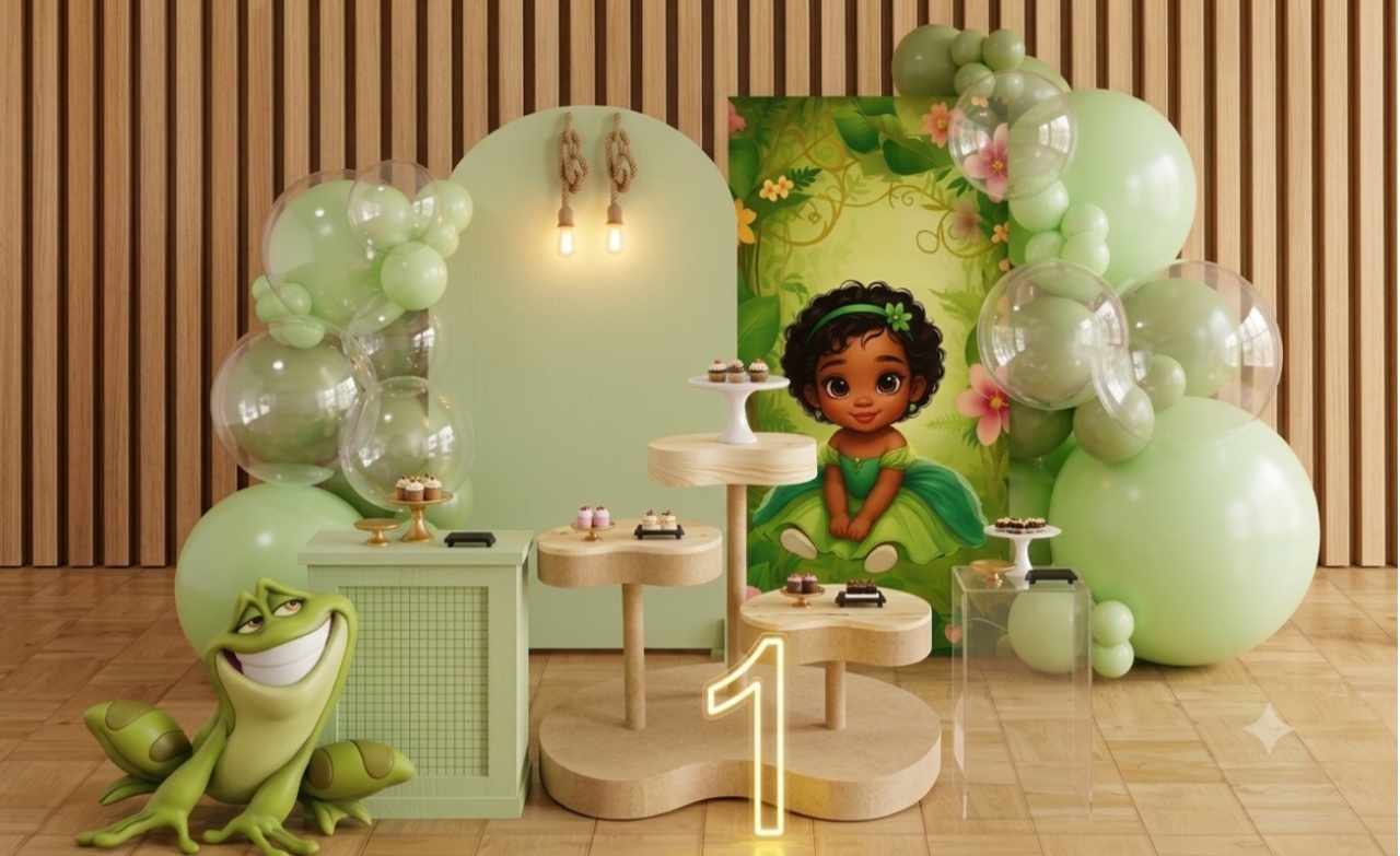 Decoração Com Balão - Princesa Tiana Baby 1 - Me Pegue Monte
