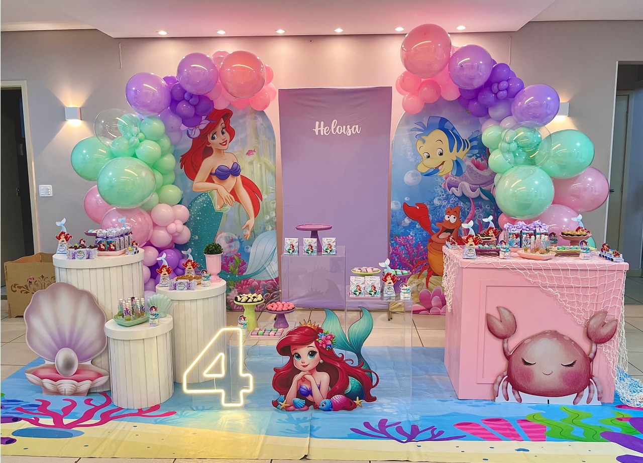 Decoração Com Balão - Ariel - Me Pegue Monte