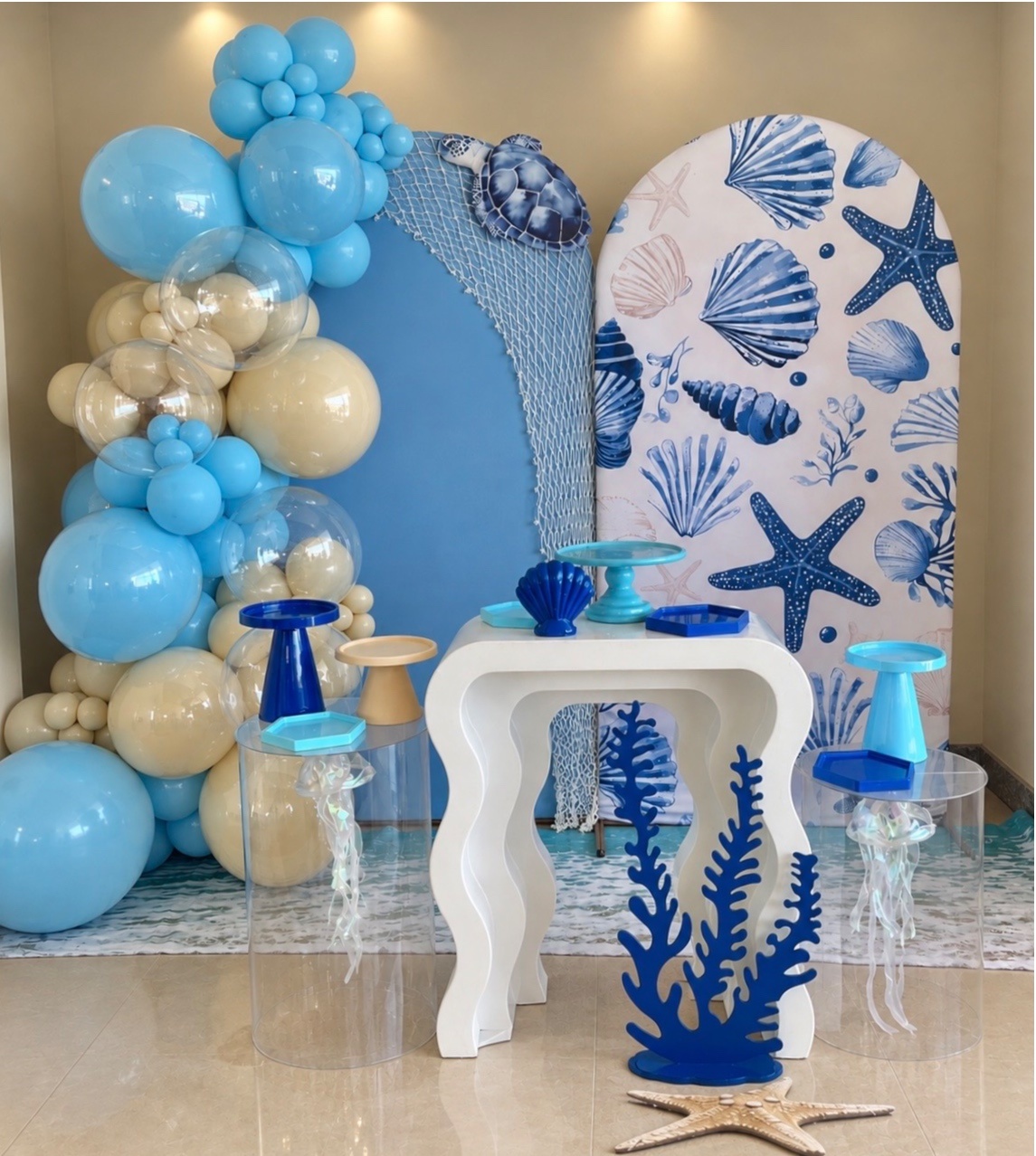 Decoração Com Balão - Praia (Fundo Do Mar) - Me Pegue Monte