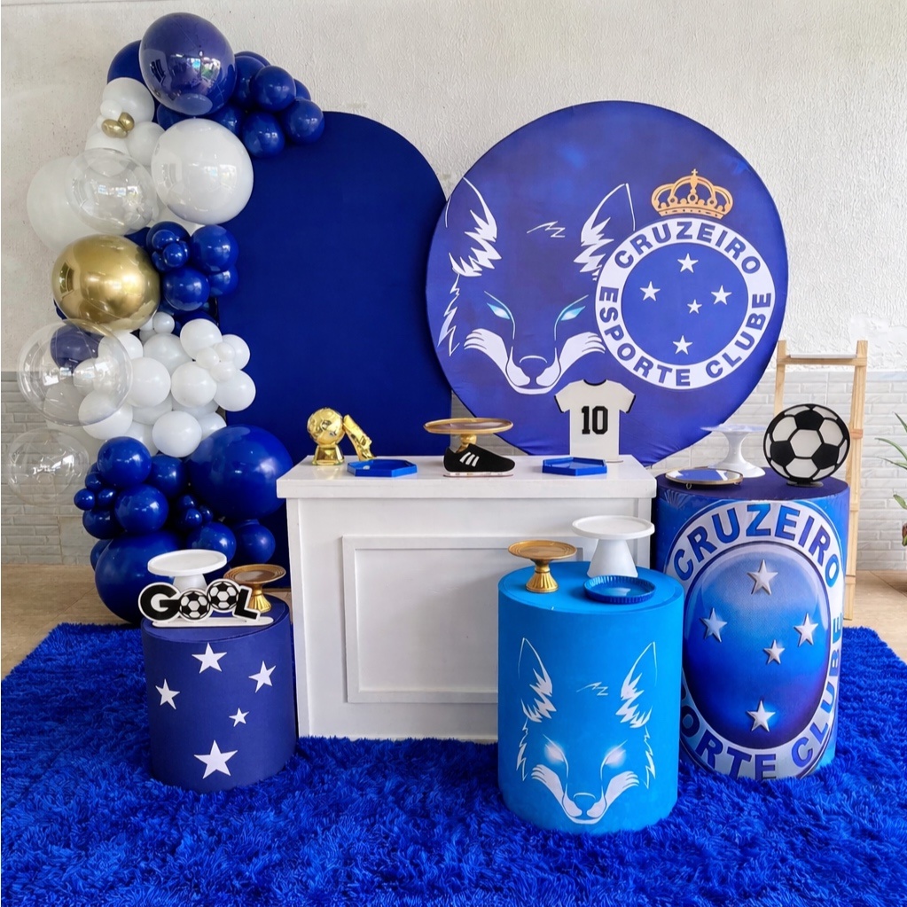 Decoração Futebol - Cruzeiro   - Me Pegue Monte