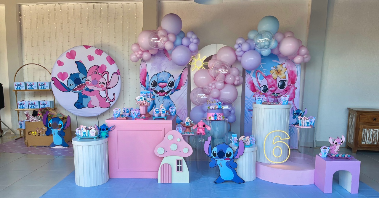 Decoração Stitch E Angel - G - Me Pegue Monte