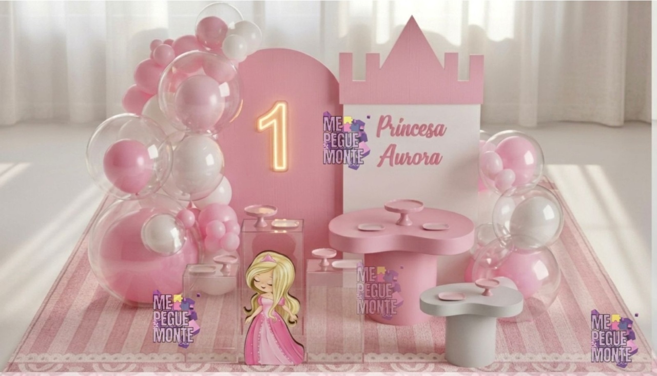 Decoração Com Balão - Princesa Rapunzel - Me Pegue Monte
