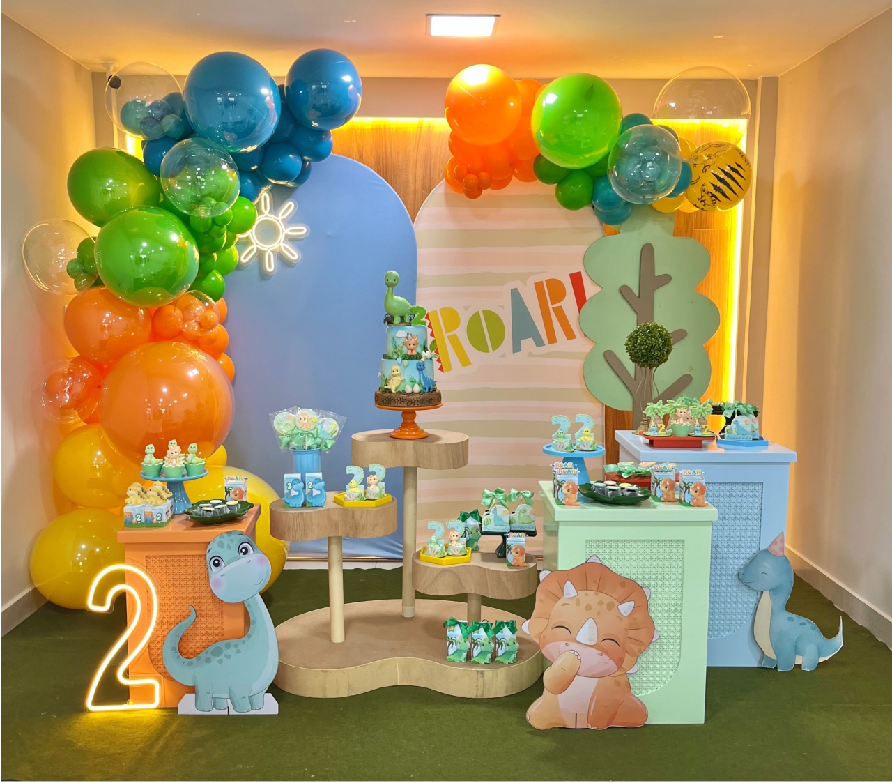 Decoração Com Balão - Dino Baby - Me Pegue Monte