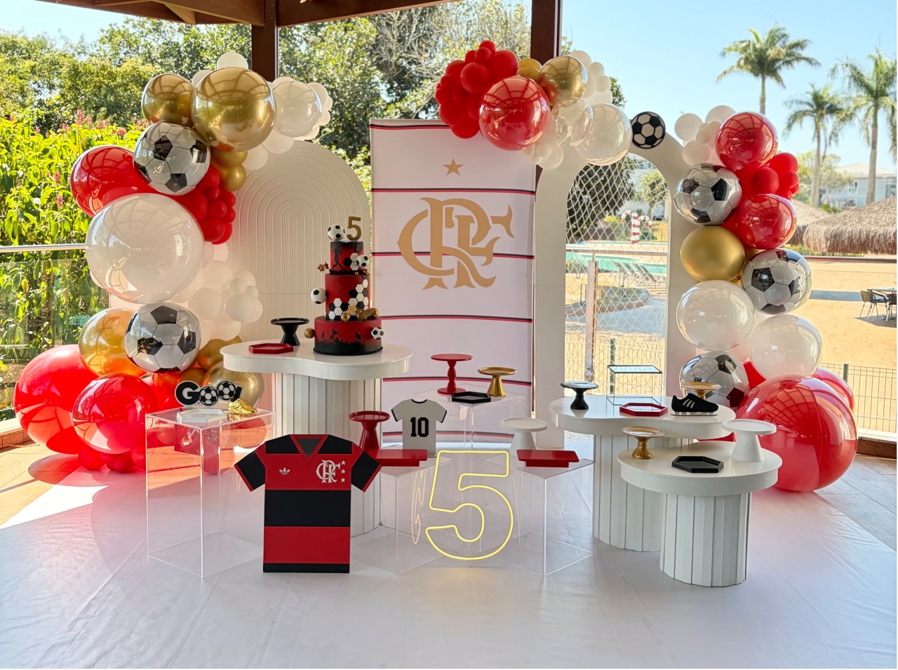 Decoração Clean Com Balão 🎈 - Flamengo - Me Pegue Monte