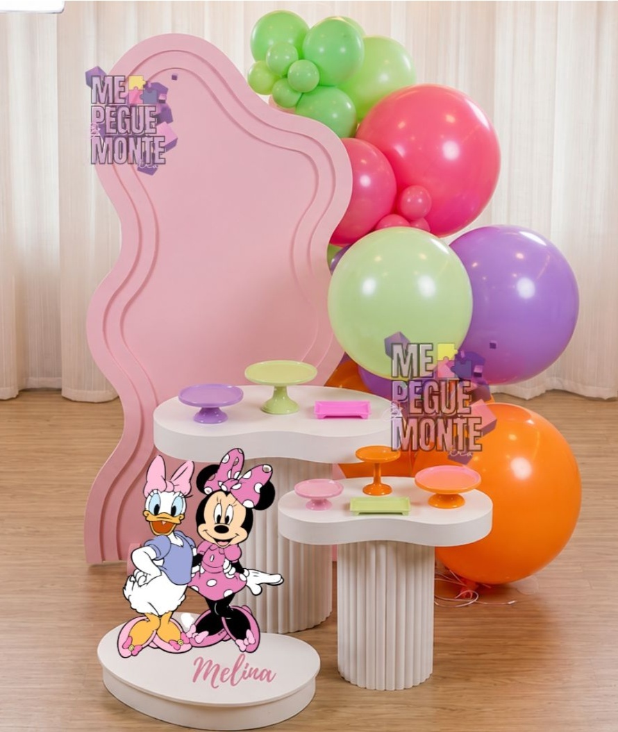 Decoração Com Balão - Minnie E Margarida Vintage - Me Pegue Monte