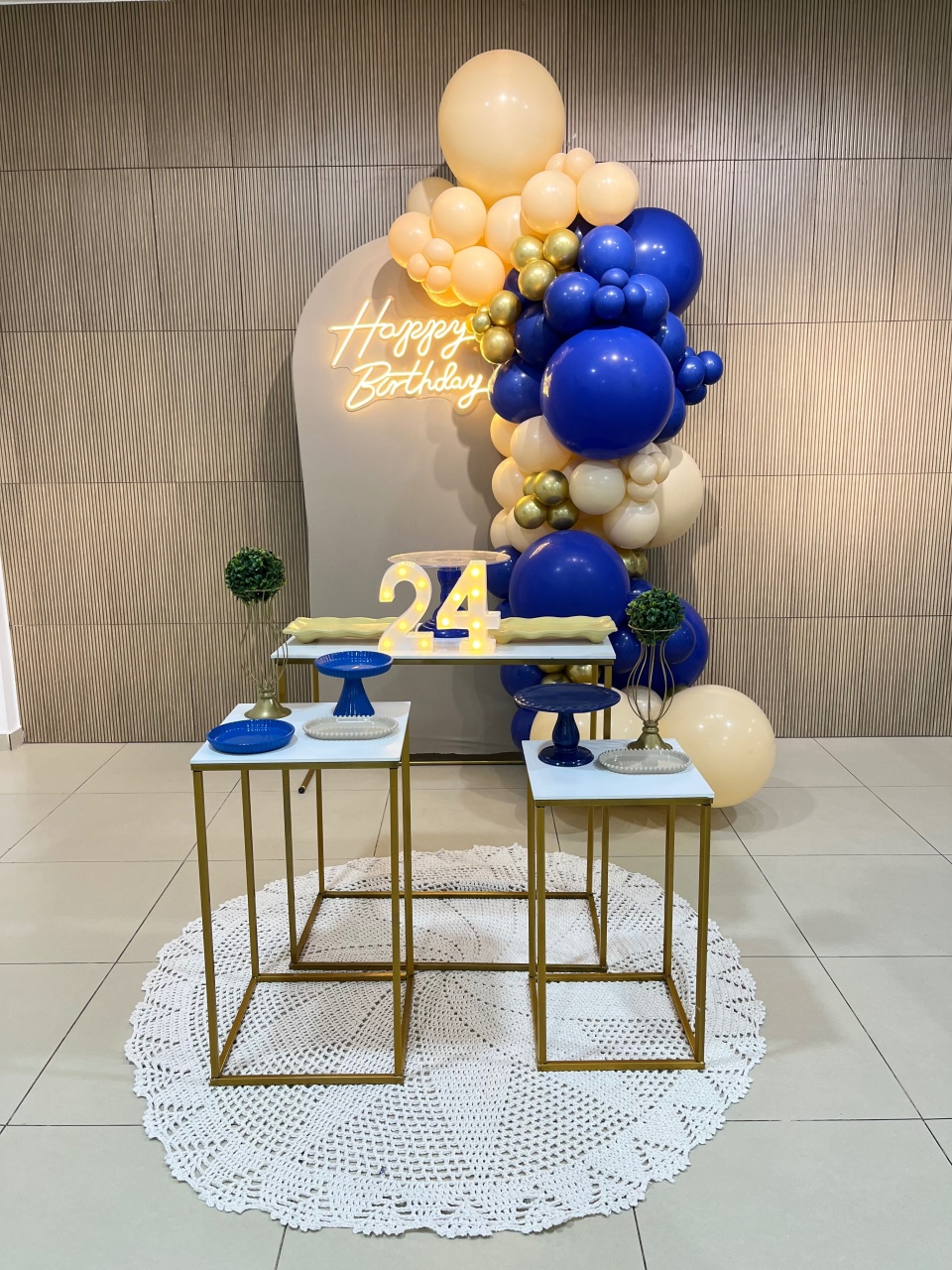 Decoração Nude E Azul  - Me Pegue Monte