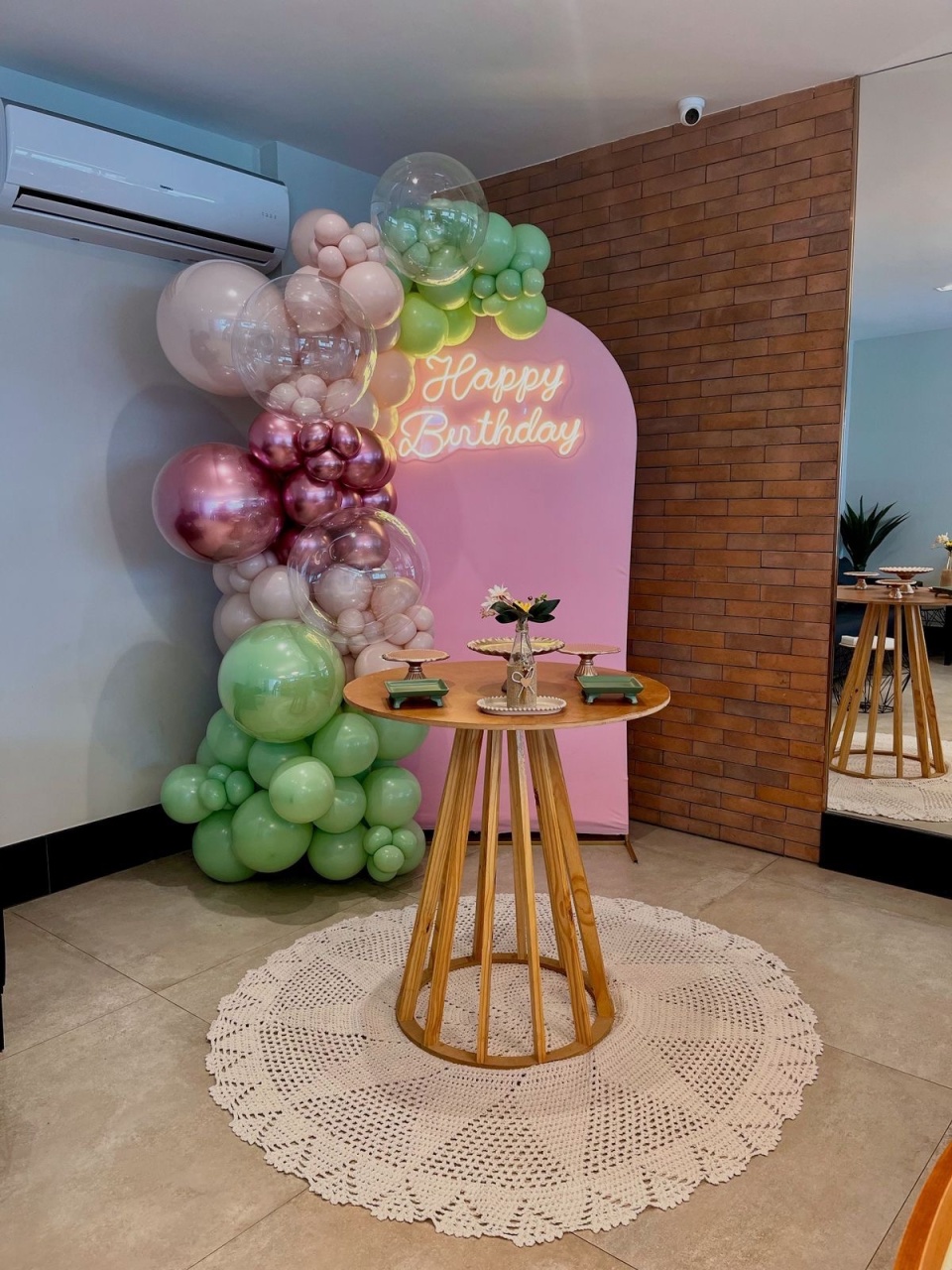 Decoração Verde E Rosa  - Me Pegue Monte