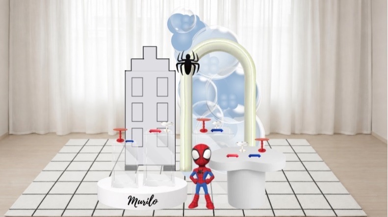 Decoração Homem Aranha Grid - Me Pegue Monte