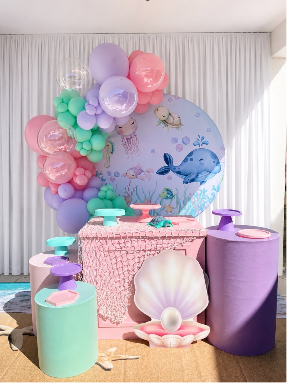 Decoração Com Balão - Fundo Do Mar - Me Pegue Monte