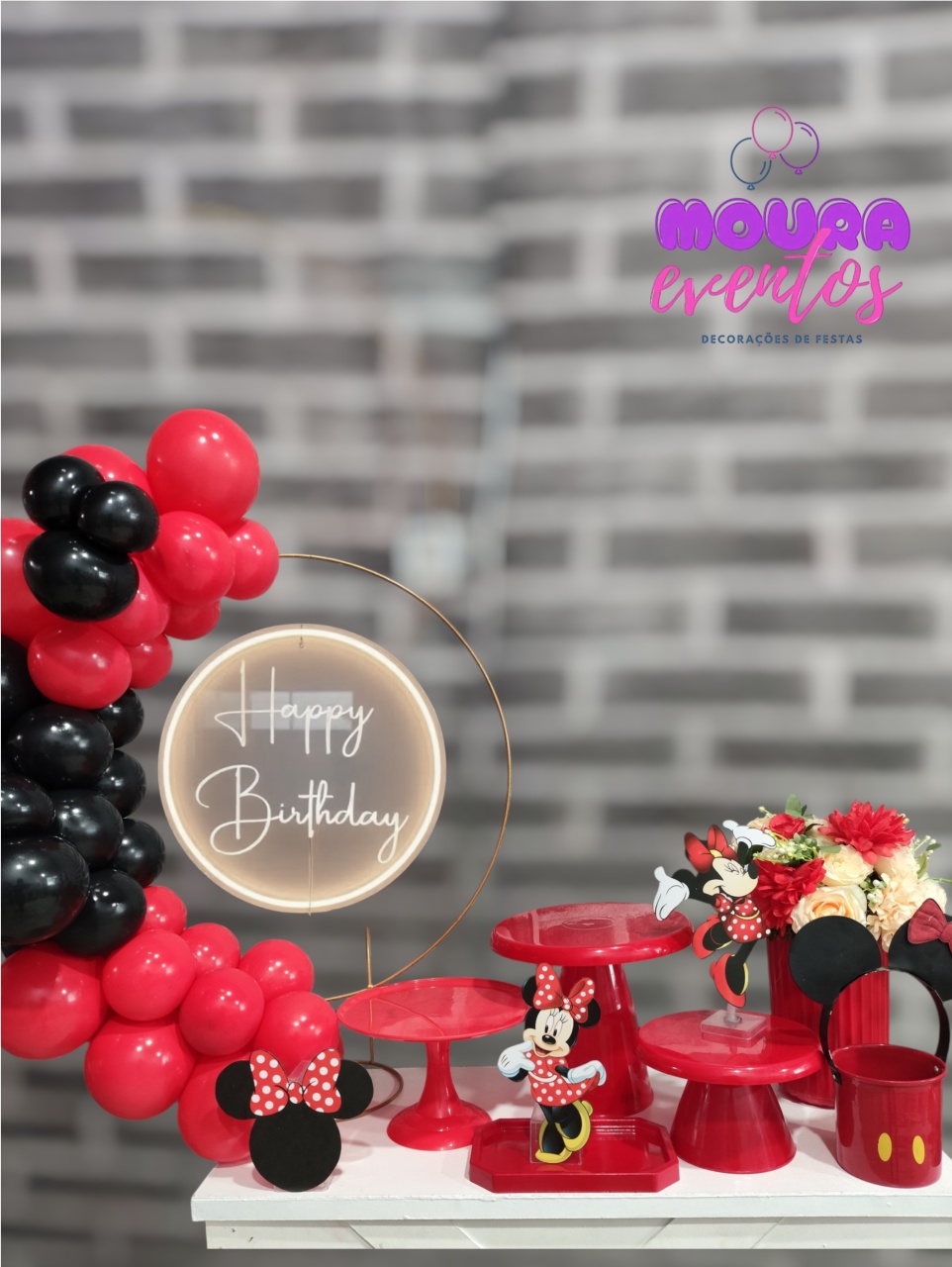 Kit Festa Na Mesa Minnie M - MOURA EVENTOSS