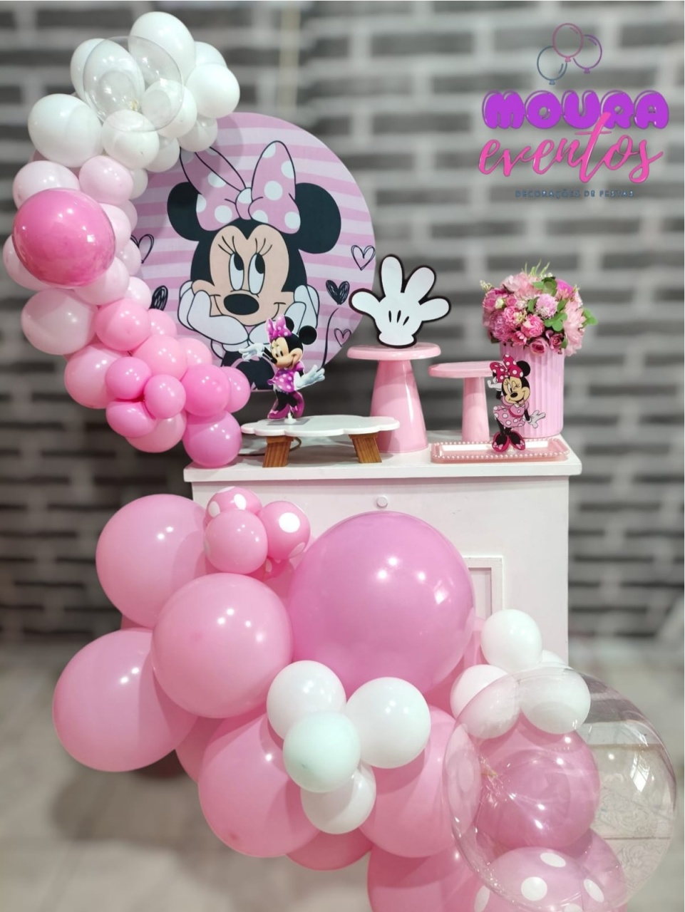 Kit Festa Na Mesa Minnie Rosa - MOURA EVENTOSS