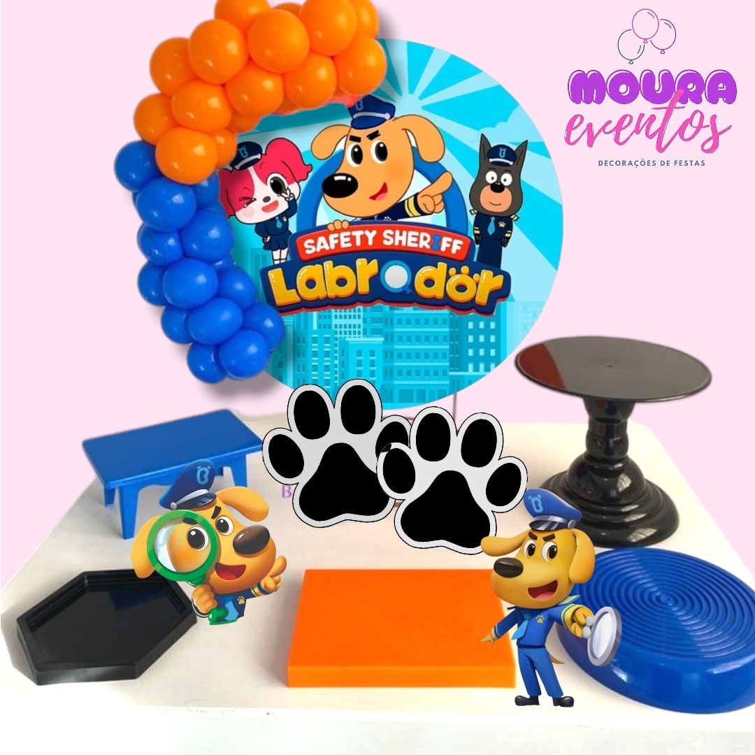 Kit Só Um Bolinho Detetive Labrador - MOURA EVENTOSS