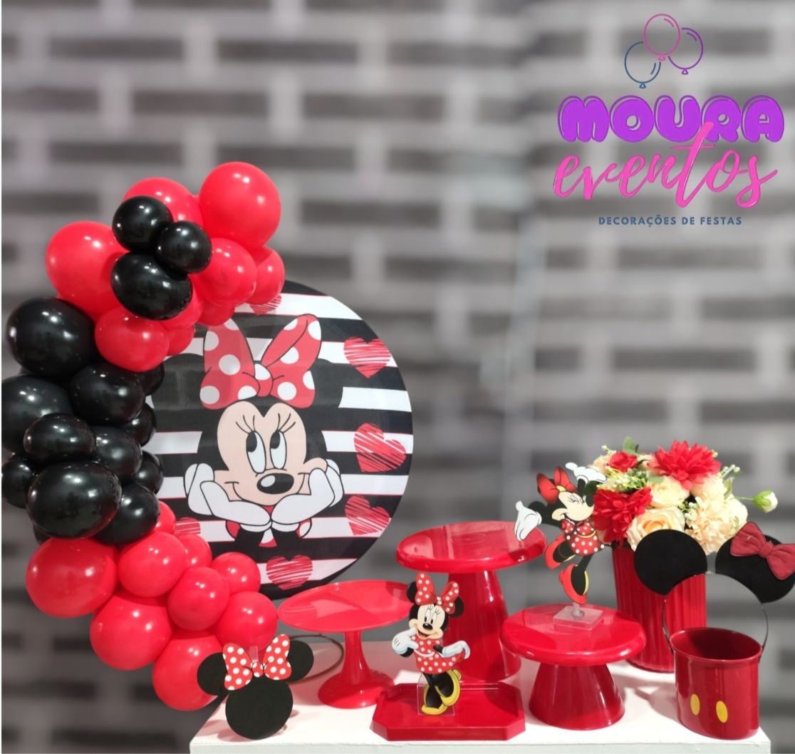 Kit Só Um Bolinho Minnie Vermelha - MOURA EVENTOSS