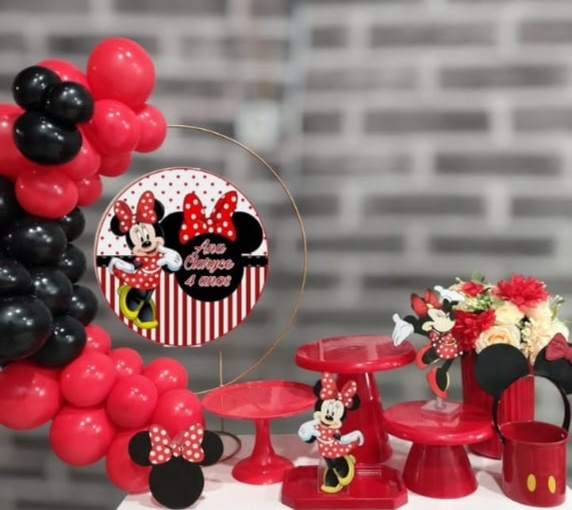 Kit Só Um Bolinho Minnie Vermelha Personalizada - MOURA EVENTOSS