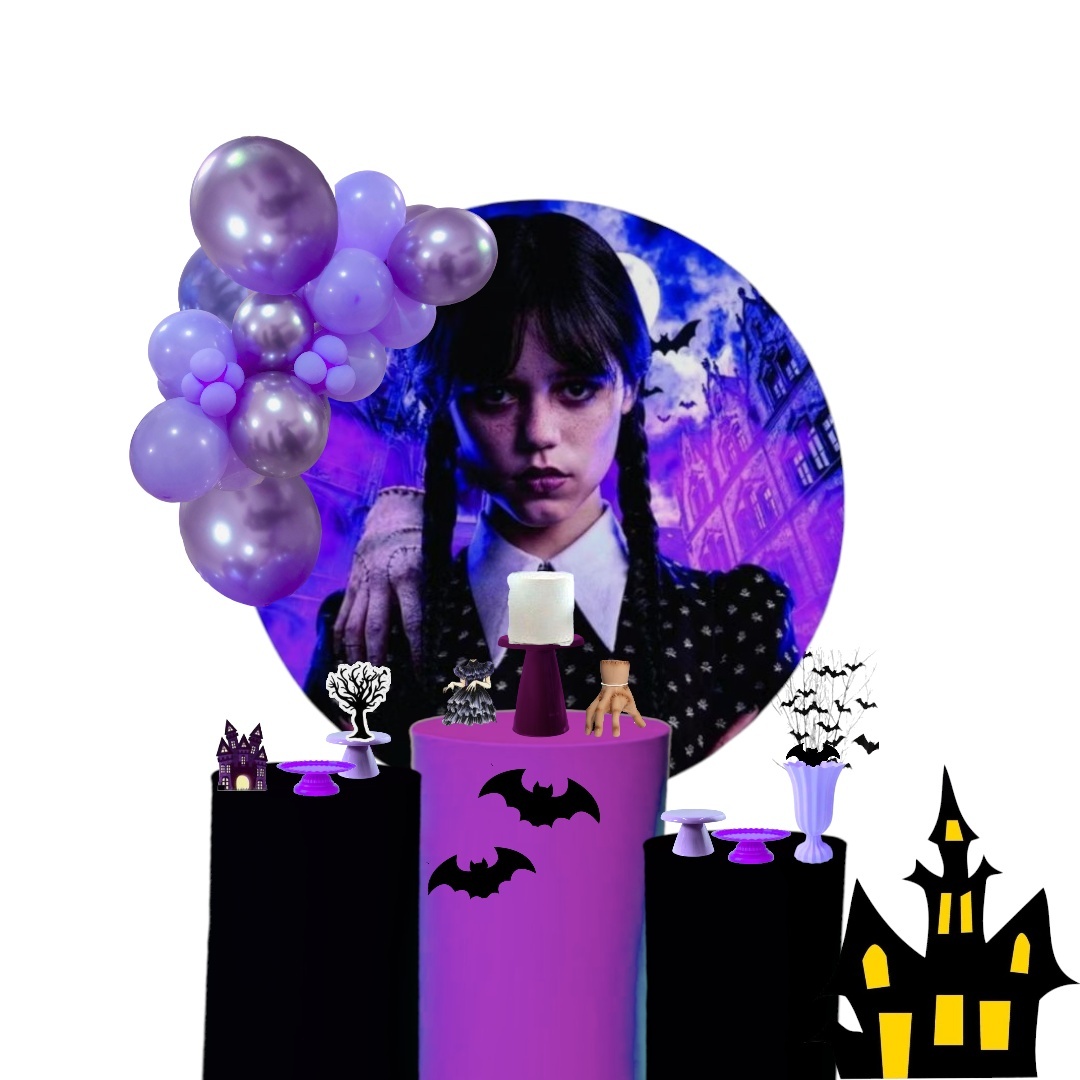 Kit M Halloween Wandinha - MOURA EVENTOSS