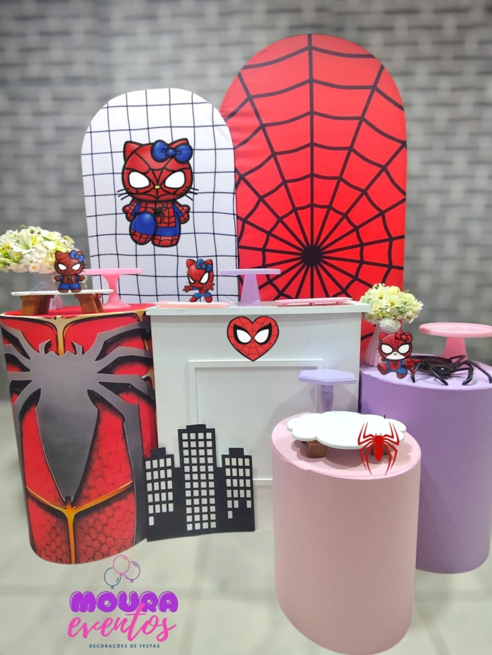 Kit G Homem Aranham (Menina) - MOURA EVENTOSS