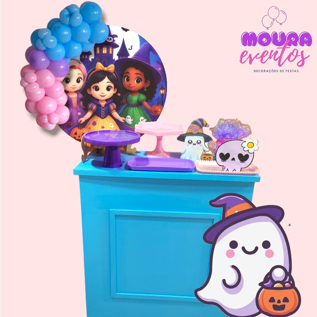 Kit Festa Na Mesa Halloween Bruxinhas - MOURA EVENTOSS